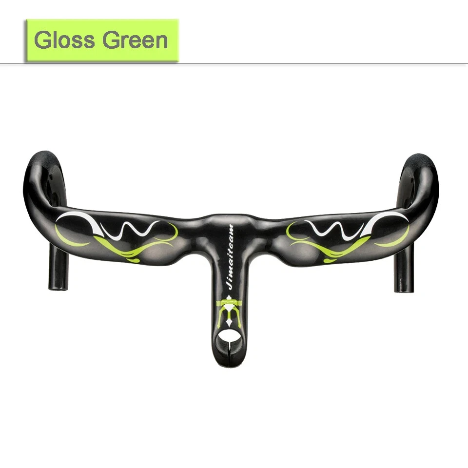 Carbon Fiber Road Bicycle Handlebar Aero Integrated Drop Bar and Stem 400-440mm - Image 3 of 4