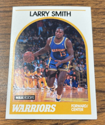 1989 NBA Hoops Card # 168 Larry Smith - Golden State