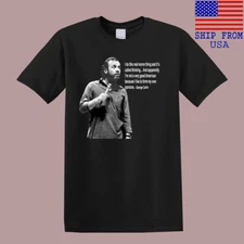 George Carlin Stand Up Comedian Men's Black T-Shirt Size S-5XL