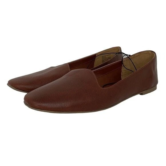 ANA Shoes Flats Women s 10 NWT Slip On Cognac Brown Klapper eBay