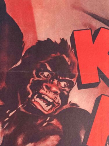 King Kong Original US One Sheet Movie Poster LINEN BACKED 1952RR VERY RARE - Picture 6 of 10