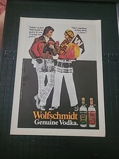 Wolfschmidt Genuine Vodka Vintage Print Ad 1972 8x11 Great To Frame 