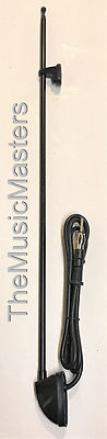 Black 3 Section 48''  Pillar Side Mount Universal Antenna Car Audio Stereo Radio