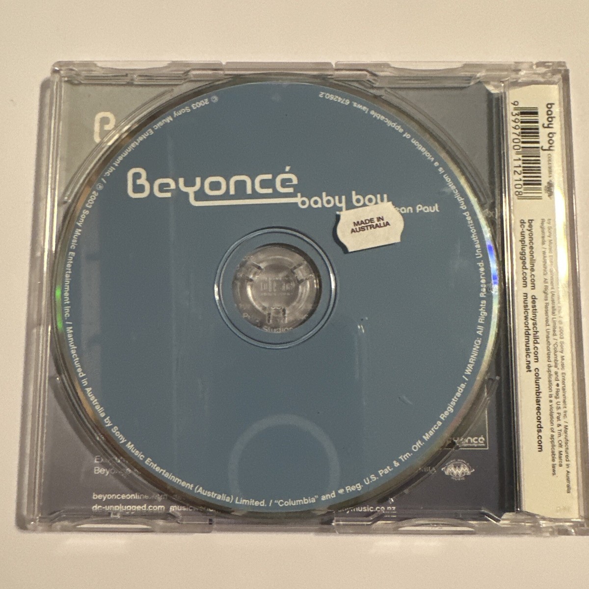 Beyoncé Feat. Sean Paul – Baby Boy. CD Music Single