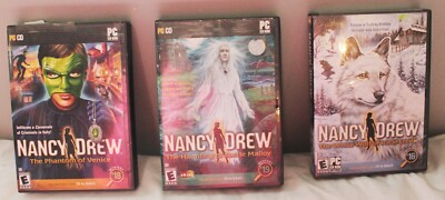 NANCY DREW PC CD Rom Games 16 18 19 HER Interactive Rated E Mystery Detective