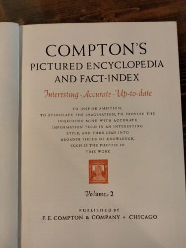 Vintage 14 Band Compton's abgebildete Enzyklopädie 1940er Jahre A-Z *fehlendes S* - Bild 5 von 8