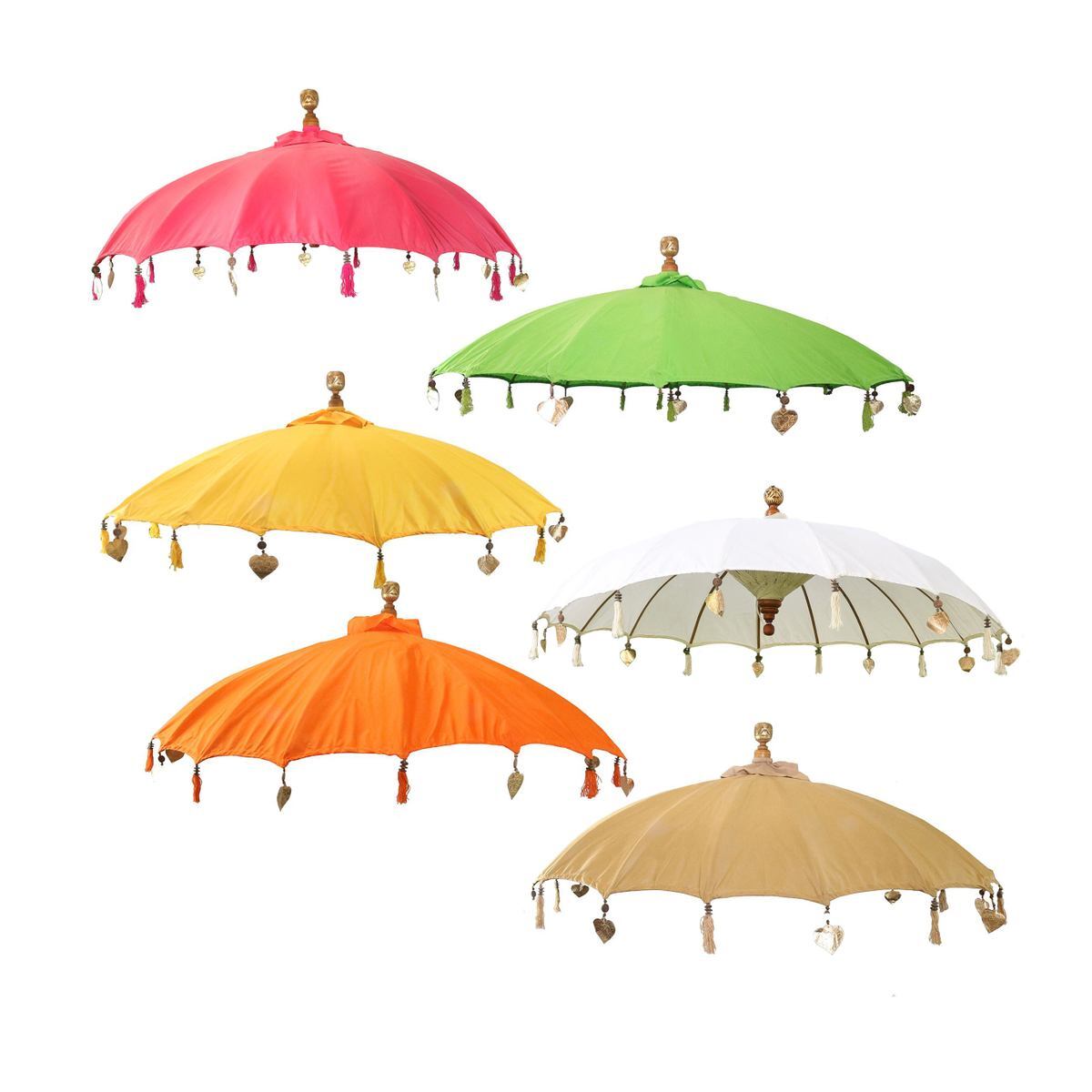 BELLRINO Decor Ersatz-Baldachin Für 2,3 m Terrassenschirm (6 Rippen) – Orange