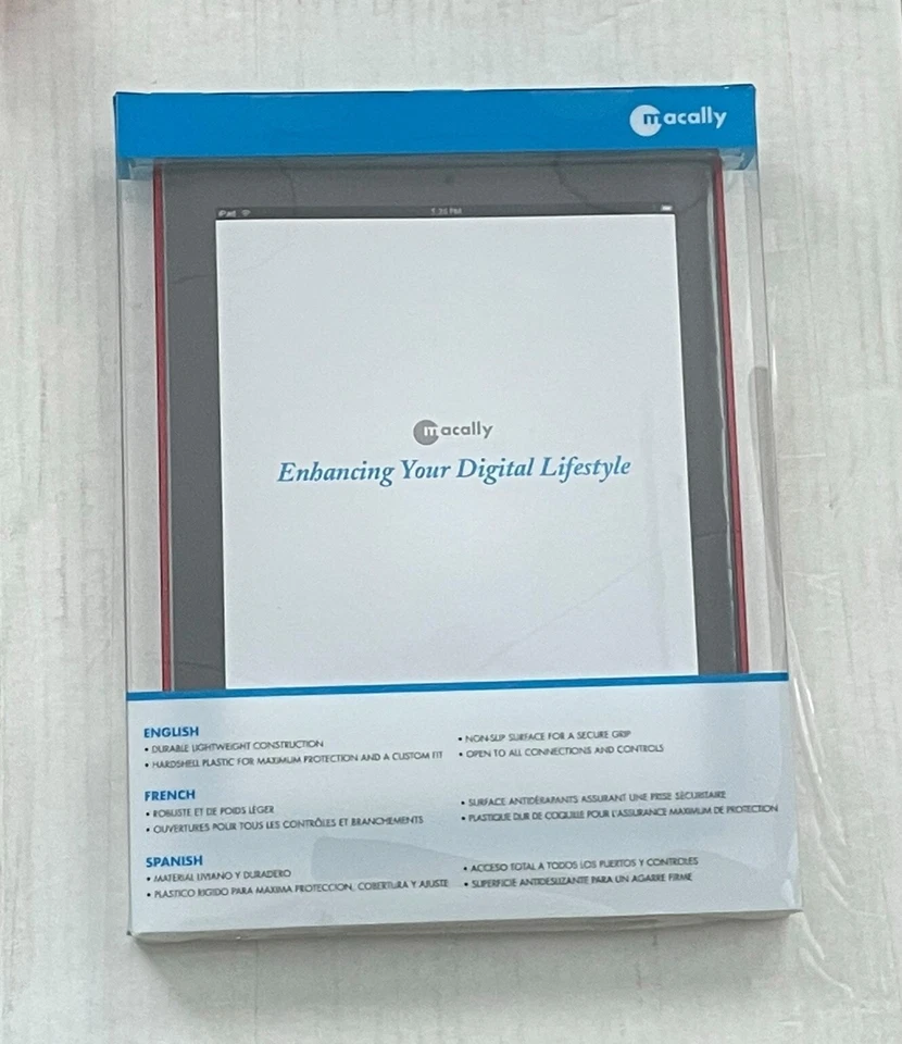 Macally SNAP-ON SNAP2MR Metallic Snap-On Case for iPad 2nd Generation, Red - Image 3 of 3