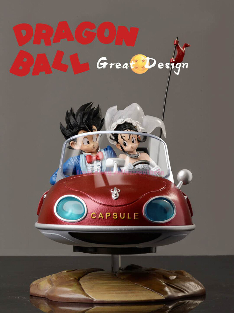 GD Studio Dragon Ball Married Goku Kiki Statue Figure Model Toys