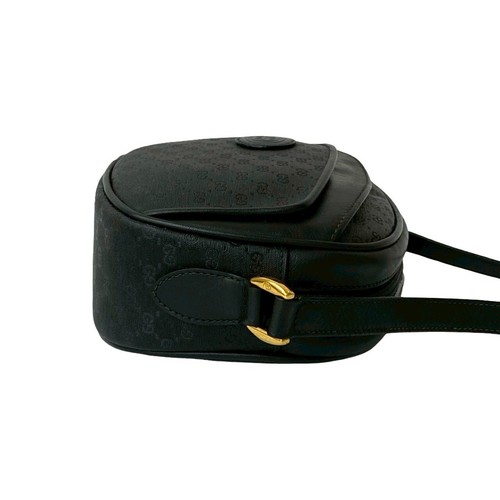 GUCCI Micro GG Logo Shoulder Bag leather PVC black 37820 - Picture 6 of 10