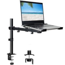 Laptop Desk Mount, Single Laptop Computer Mount with Vented Tray for 1 Notebo...