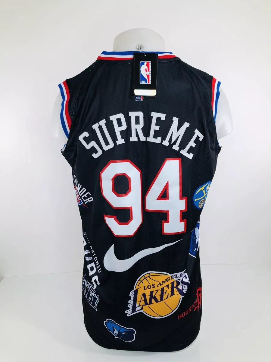 SUPREME / NIKE - NEW w TAGS - Sz M 44 Embroidered NBA Bulls / Lakers Etc.  Jersey