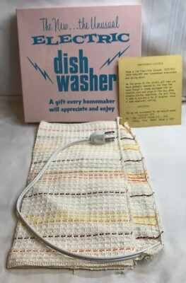 #ad 1972 Vintage Novelty Gift The New The Unusual Electric Dish Washer Retro $10.99