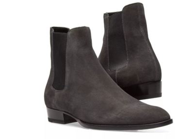 Handmade Men Dark Gray Suede Chelsea Boots Men Fashion Ankle Suede Leather Boot Ebay