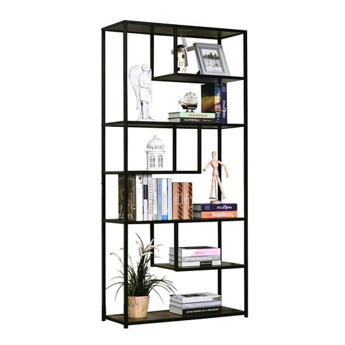 Book Shelf 6Tier Industrial Storage Shelves Bookcase Display Rack Organizer Unit - Picture 3 of 11