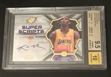 2007 SPx Super Scripts Kobe Bryant Auto BGS 9.5 with 10 Auto! Lakers