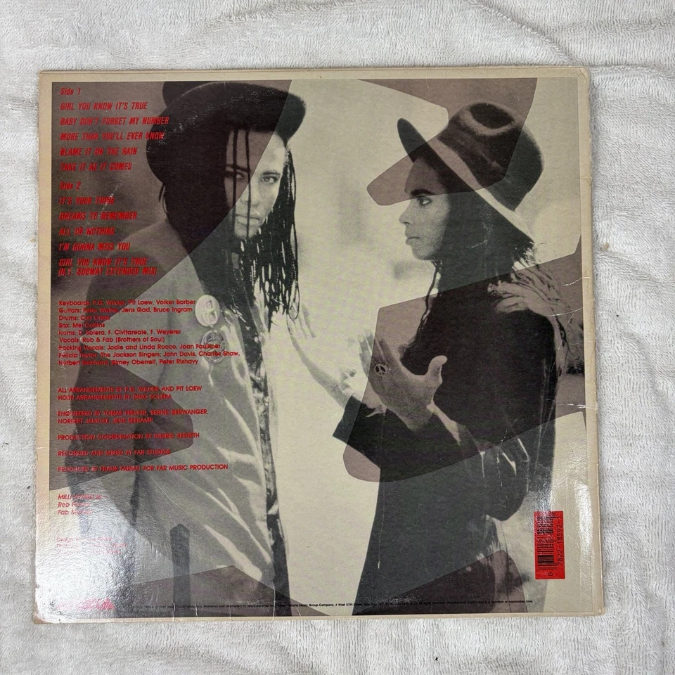 Milli Vanilli LP Girl You Know It’s True On Arista Vinyl Record 1989 - Image 3 of 4