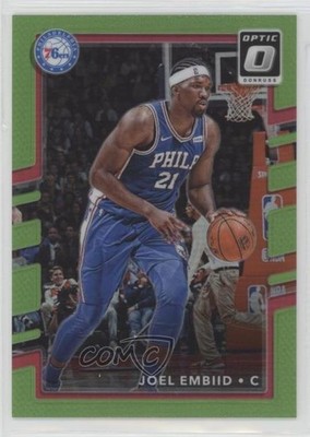 2017-18 Panini Donruss Optic Lime Green Prizm 120/175 Joel Embiid #112 09ai
