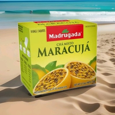 Madrugada Maracujá Passion Fruit Tea 1 Case 30 Sealed Boxes May 2027