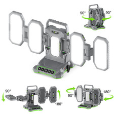 Cordless 10000LM LED Work Light for Bosch 18V 4-Panel Foldable for Car Repair