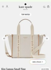 Kate Spade New York Kip Small Tote Beige Detachable Strap Double Handles Women