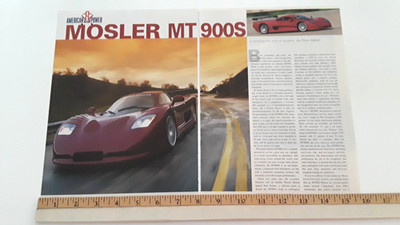 2002 MOSLER MT900S V-8 - SUPER CAR -  ORIGINAL 2003 ARTICLE