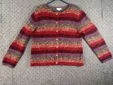 VTG 90s Christopher Banks Women s Sz Large Sweater Shaggy Chunky Mohair Cardigan