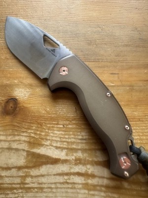 Fox Knives El Capitan Folder M390 Brown Alum. Handle Discon. Large