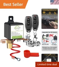 Effortless Install 12V Battery Kill Switch, 250A Remote Disconnect - Anti-Theft