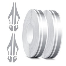 2 Rolls of Car Pinstripe Tapes Pinstripe Body Sticker, Vinyl Thin Car Silver