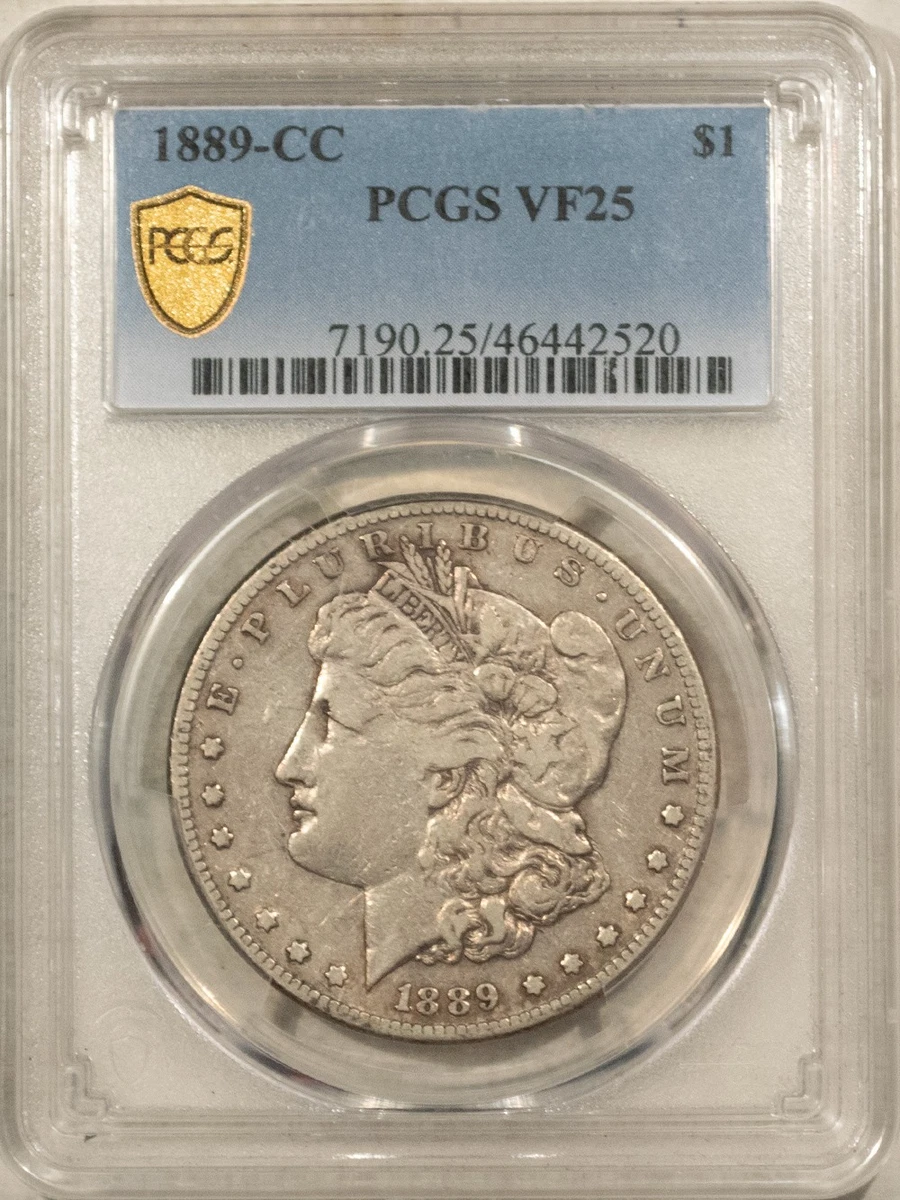 Carson City Grade VF 25 1889 Year Morgan US Dollars (1878-1921