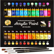 24 Colors Airbrush Paint DIY Acrylic Paint Set for Hobby Model Painting Artists