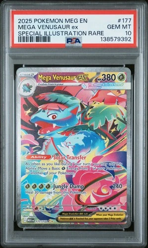 2025 POKEMON MEGA EVOLUTION SPECIAL ILLUSTRATION RARE MEGA VENUSAUR EX PSA 10