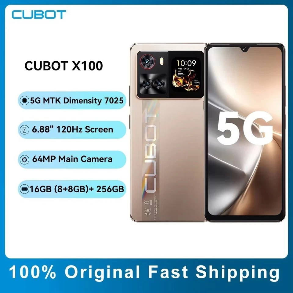 6,88 Zoll Dual Screen Cubot X100 5G Smartphone 16GB+256GB Android 15 5100mAh NFC - Bild 2 von 4