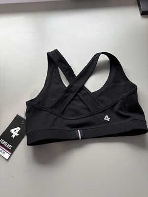 FOURLAPS Infinity Sports Bra, Women's Size Medium- Black  Workout Gym NWT
