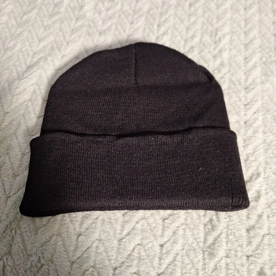 Boston Red Sox Leather Patch Black Beanie Cap MLB - Image 3 of 3