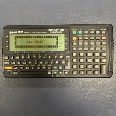 SHARP PC-G850VS Pocket Computer C-Language Programmable Calc Tested 60389