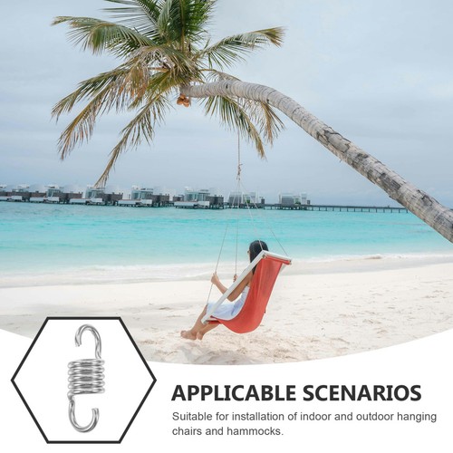  2 Pcs Hook Suspension Porch Swing Springs for Hammock Chair Heavy Duty - Zdjęcie 7 z 12