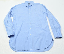 Polo Ralph Lauren Shirt Mens 16.5 Blue Slim Fit Stretch Long Sleeve Button-Up