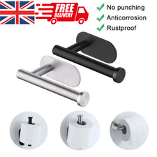 Stainless Steel Toilet Roll Paper Holder Strong Self Adhesive Stick Wall Mount