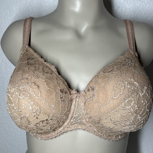Prima Donna Beige Lace Bra COUTURE Size UK 34G Lingerie Floral Underwire