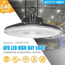 240W UFO LED High Bay Light Industrial Warehouse Commercial Lighting AC277-480V
