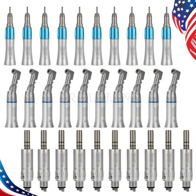 1-10 Dental Slow Speed Contra Angle/ Straight/ Air Motor Handpiece 4 Hole/2 Hole