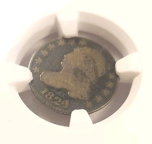 Pop 1 Of 12 NGC Graded G 4,  1824/2 Capped Bust Dime 10C - Image 4 of 4