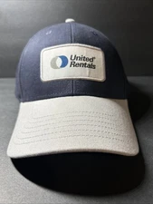United Rentals Patch Snapback Trucker Hat Blue One Size Gray Bill Mint 🧢