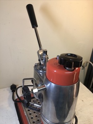 Vintage 50's La Cimbali Microcimbali Espresso Machine, Orange Red