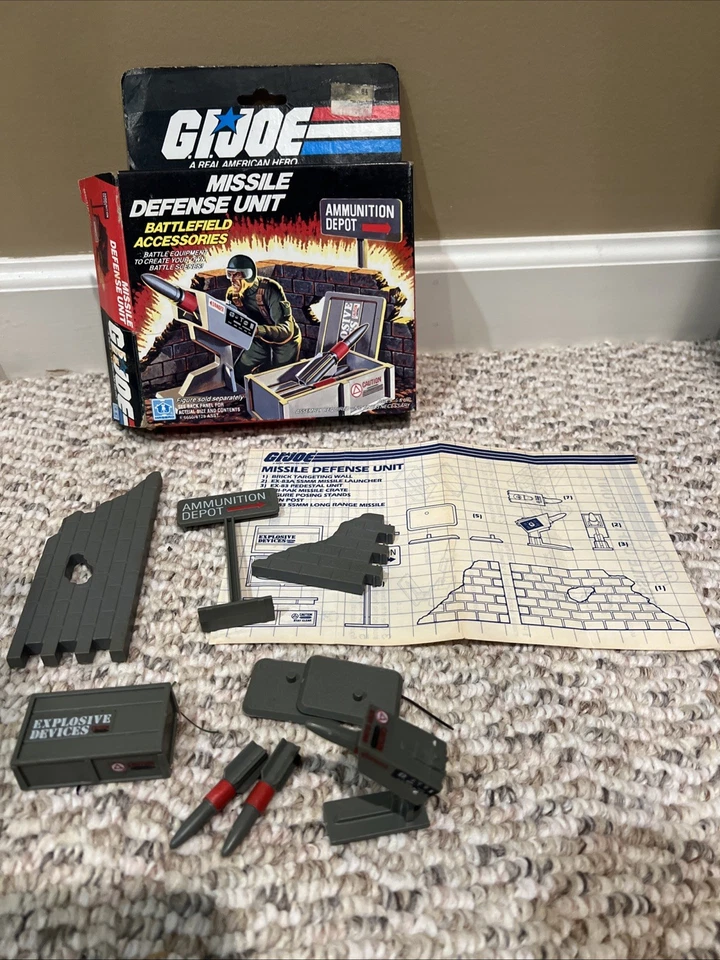 GI Joe Missle Unidad de Defensa Estación de Batalla con Caja Instrucciones ARAH Abierto Completo Foto 4 de 4