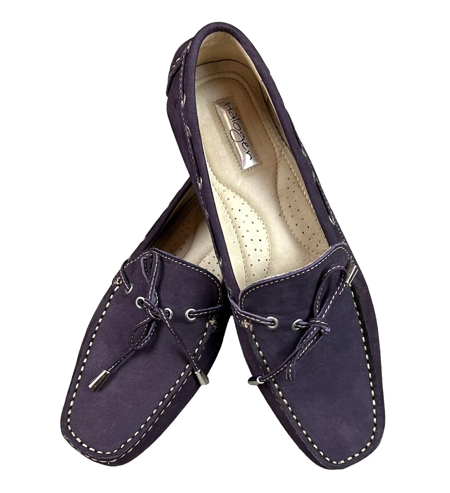 Planos superiores de cuero halógeno para mujer