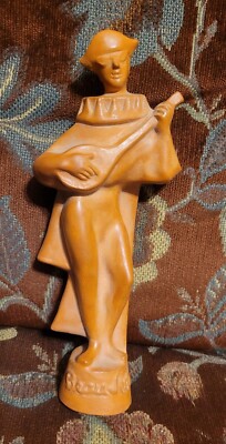 Vintage Beau Jeste Terra Cotta Sculpture 11'' Tall Jester Minstrel 