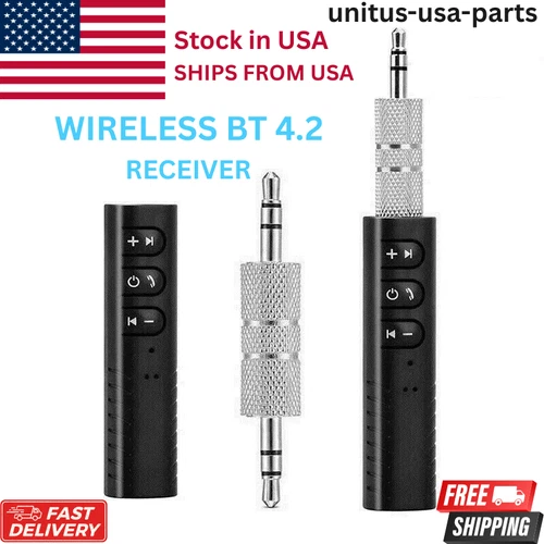 Wireless Bluetooth Receiver 3.5mm AUX Audio Stereo Music Hands Free Car Adapter